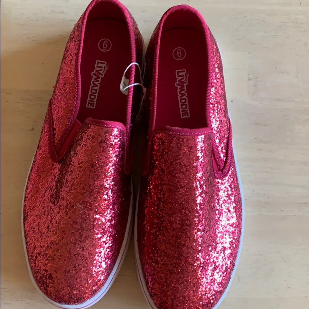 Pink Sparkly Loafers